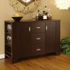 Modern Dining Buffet Sideboard Server in Cappuccino Finish