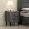 2PCS Nightstand W/2 Drawer Multipurpose