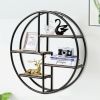 Hanging Storage Shelf Circular Wall-Mounted 4-Tier Rack