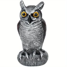 1pc Owl Decoy To Scare Birds Away, Fake Owl Scarecrows, Pigeon Deterrent, Plastic Owl Statue For Outdoor Garden Balcony Porch Yard - HBXMTY-2018-3