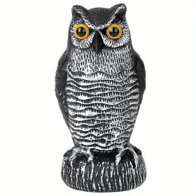 1pc Owl Decoy To Scare Birds Away, Fake Owl Scarecrows, Pigeon Deterrent, Plastic Owl Statue For Outdoor Garden Balcony Porch Yard - HBXMTY-2018-2