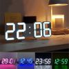 1pc 3D LED Digital Clock; Bedroom LED Clock For Home Decor - Purple