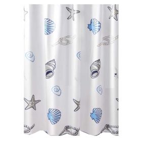 Ocean PEVA Bathroom Waterproof Shower Curtain Bathroom Hanging Curtain Door Curtain, 71x71inch - Default