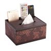 Tissue Box Holder Desktop Remote Control Storage Holder Home Offiice Organizer - Default