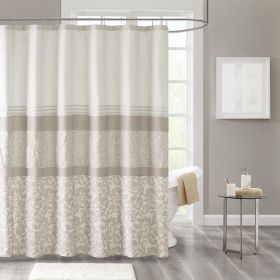 Printed and Embroidered Shower Curtain