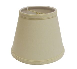 Slant Empire Hardback Lampshade with Bulb Clip, Beige - as Pic