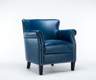 Hadley Navy Blue Club Chair - as Pic