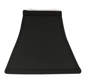 Slant Square Bell Hardback Lampshade with Washer Fitter, Black (with white lining) - as Pic