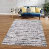 Milano Collection Manhattan Silver Woven Area Rug - as Pic