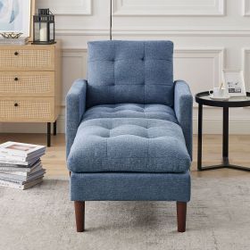 [Video] Welike Modern Fabric Single Sofa Chair, Living room chair, Comfortable Armchair with Solid Wood Legs, Tufted Chair for Reading or Lounging