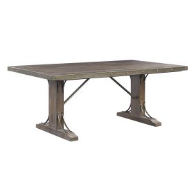 ACME Raphaela Dining Table in Weathered Cherry Finish DN00980