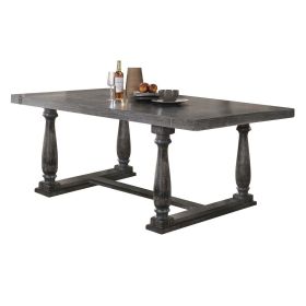 Bernard Dining Table; Weathered Gray Oak