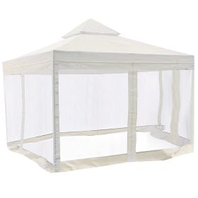 10x10ft 2T Tent Top Ivory w/ Netting - As Picture