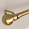 Curtain Rods for Windows 28 to 132 Inch Round Curtain Rod 1 Inch Stainless Steel Rods with Adjustable Brackets - Gold - 48