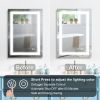 Frameless Rectangular LED Light Bathroom Vanity Mirror - 20*28