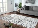 Milano Collection Manhattan Silver Woven Area Rug - as Pic