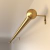 Curtain Rods for Windows 28 to 132 Inch Round Curtain Rod 1 Inch Stainless Steel Rods with Adjustable Brackets - Gold - 48