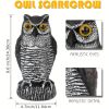 1pc Owl Decoy To Scare Birds Away, Fake Owl Scarecrows, Pigeon Deterrent, Plastic Owl Statue For Outdoor Garden Balcony Porch Yard - HBXMTY-2018-1