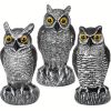 1pc Owl Decoy To Scare Birds Away, Fake Owl Scarecrows, Pigeon Deterrent, Plastic Owl Statue For Outdoor Garden Balcony Porch Yard - HBXMTY-2018-1