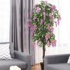 6-Feet Artificial Wisteria Silk Indoor-Outdoor Tree  - as show