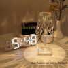 1pc 3D LED Digital Clock; Bedroom LED Clock For Home Decor - Purple