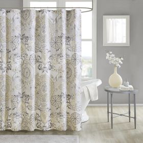 Printed Cotton Shower Curtain (Color: as Pic)